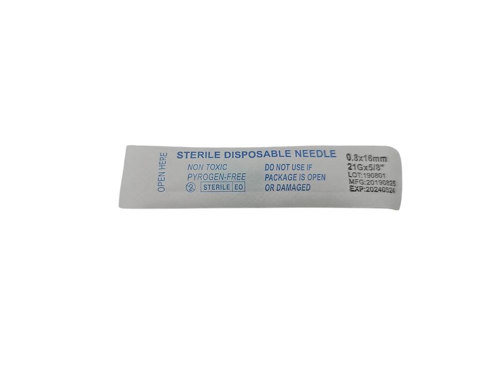 Wegwerpnaald 21g x5/8 per 100