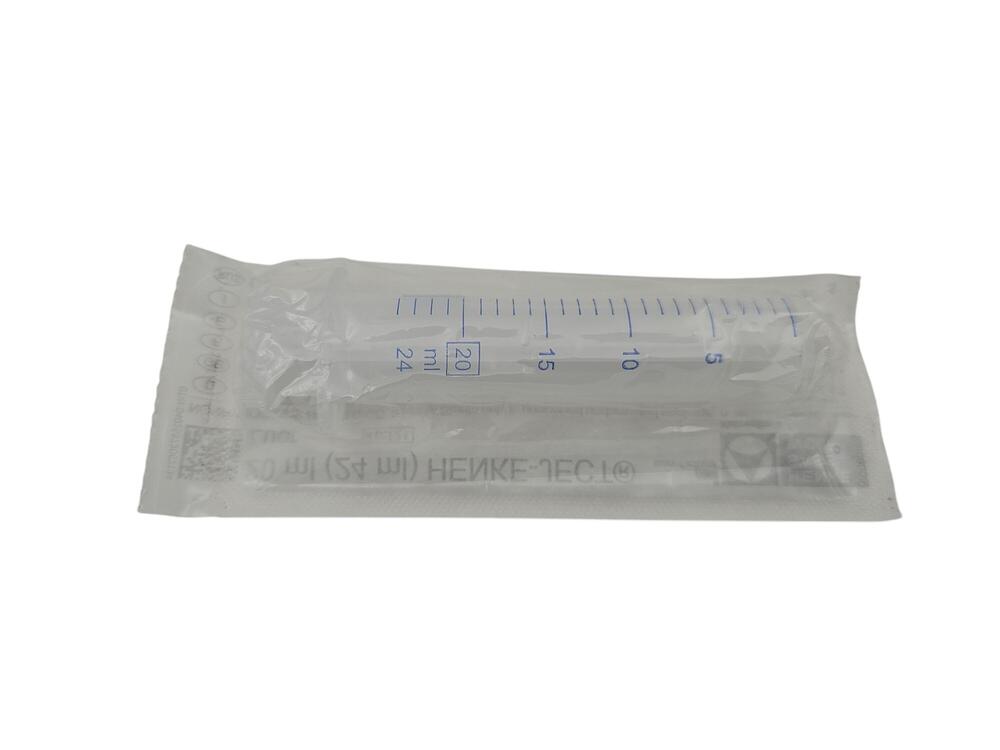 Wegwerp injectiespuit 20/24 ml, per 100
