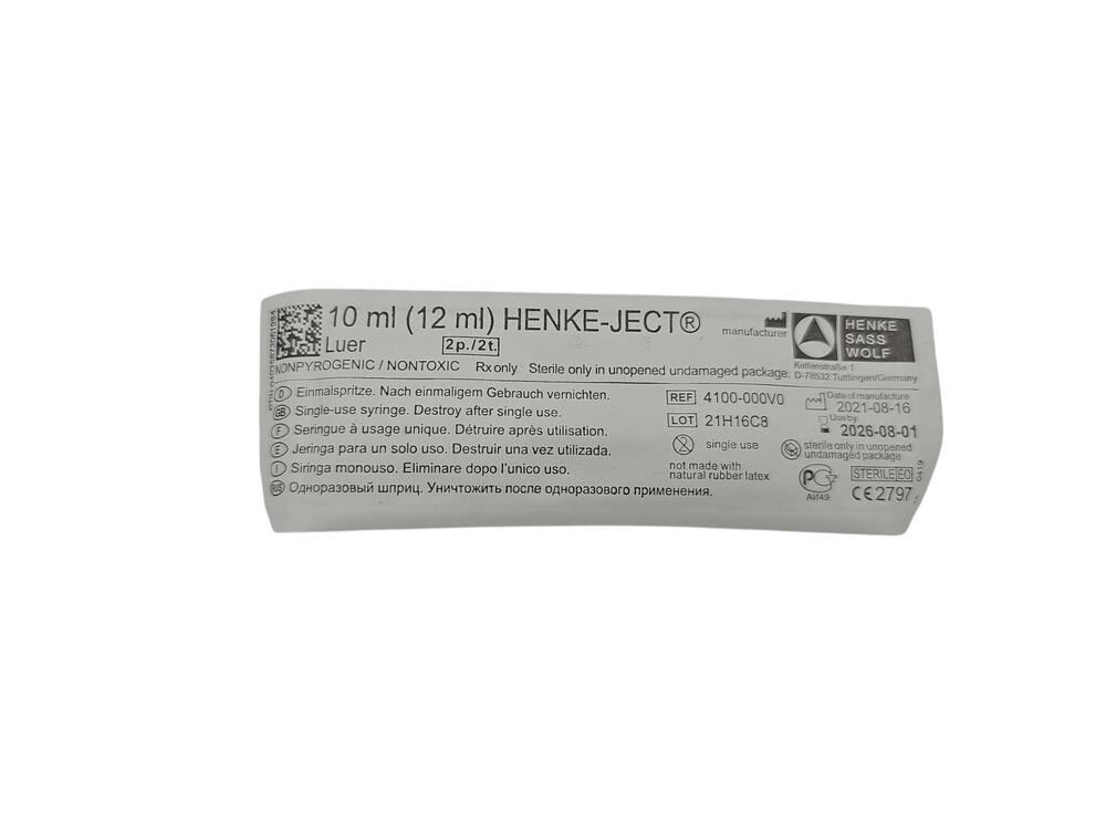 Wegwerp injectiespuit 10/12 ml, per 100
