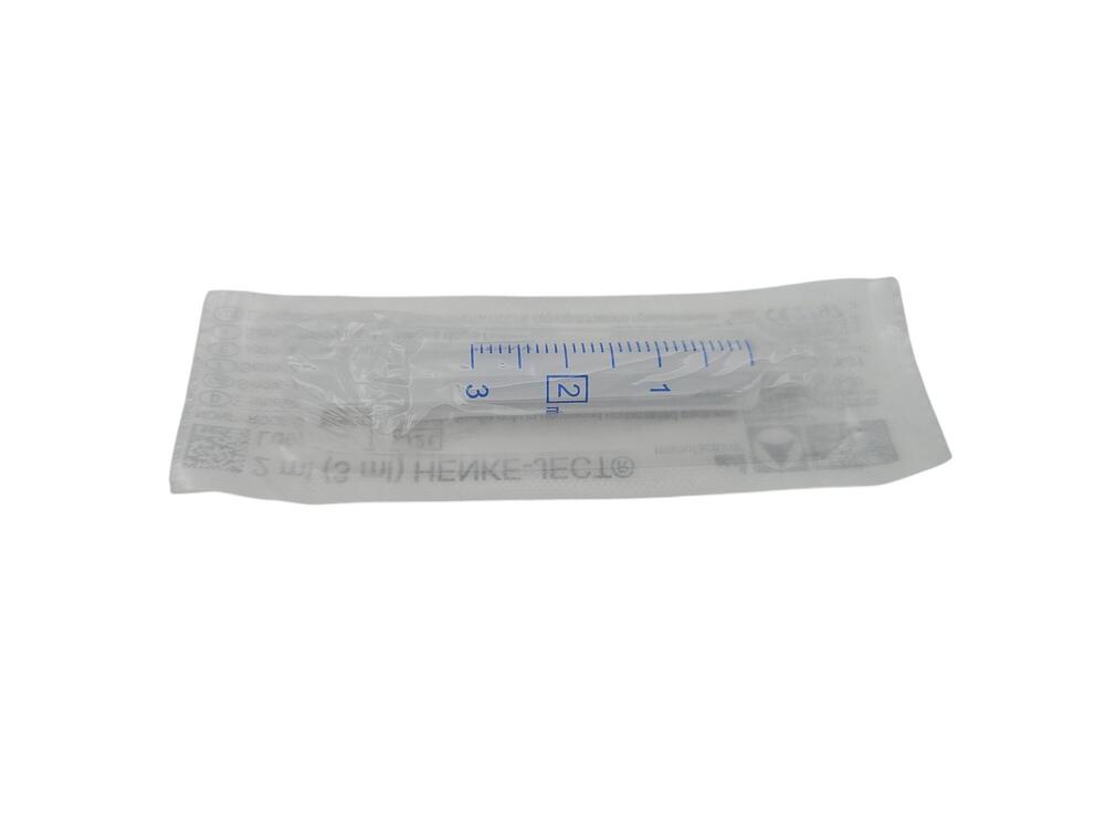 Wegwerp injectiespuit 2/3 ml, per 100